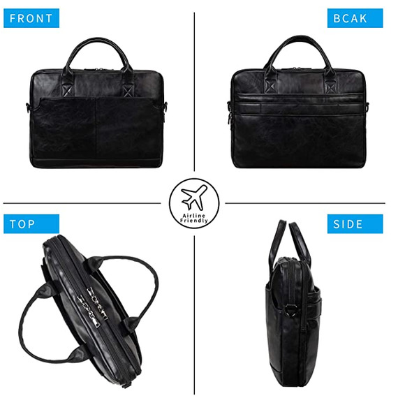 NEW! Stylish Leather Limpton Buisness Satchel - Picture 5 of 7